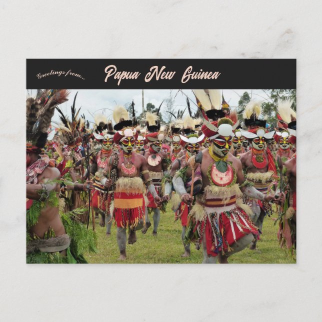 Carte Postale Festival de Mt Hagen en Papouasie-Nouvelle-Guinée  (Devant)