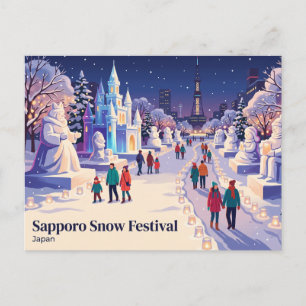 Carte Postale Festival de neige de Sapporo Japon