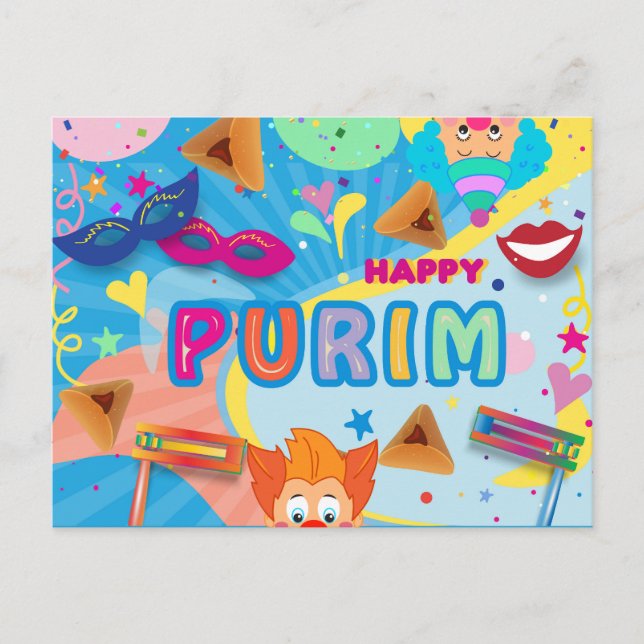 Carte Postale Festival de Purim 2026 (Devant)