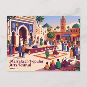 Carte Postale Festival des Arts Populaires de Marrakech Maroc