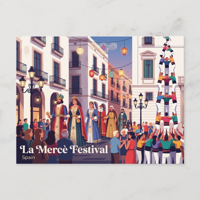Carte Postale Festival La Mercè Barcelone Espagne (Devant)