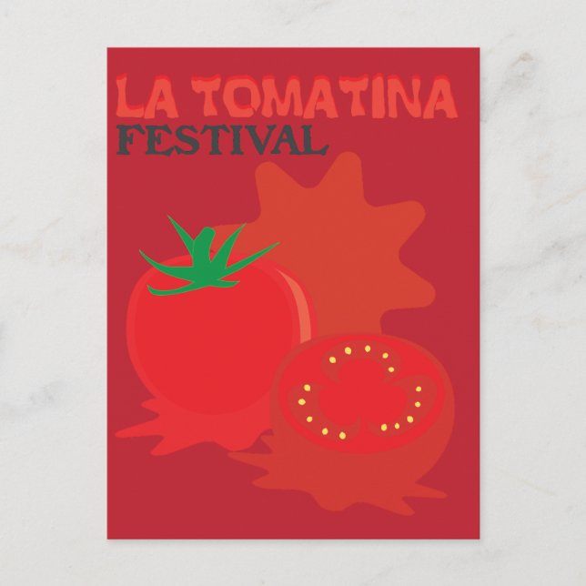 Carte Postale Festival La Tomatina (Devant)