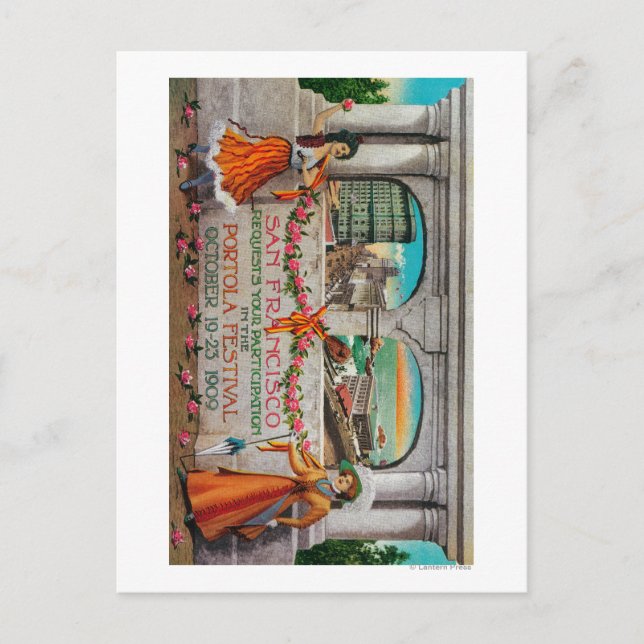 Carte Postale Festival Portola Publicité (femmes) (Devant)