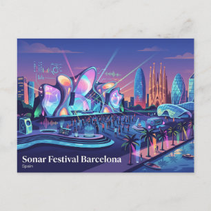 Carte Postale Festival Sonar Barcelone Espagne