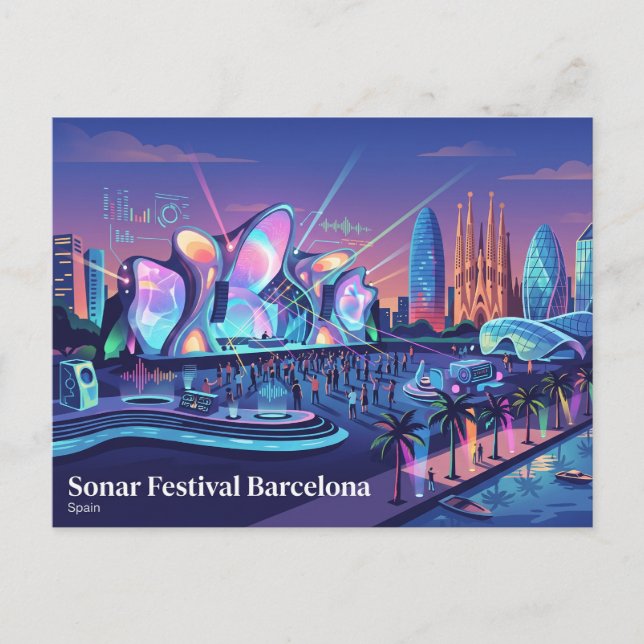 Carte Postale Festival Sonar Barcelone Espagne (Devant)