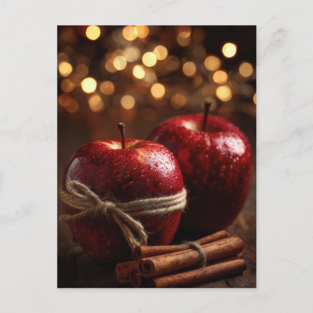 Carte Postale Festive and Elegant Christmas Apples  Postcard (Devant)