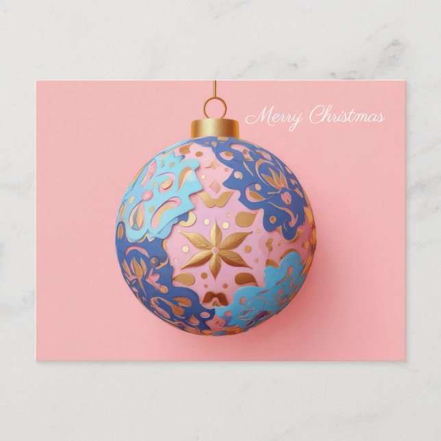 Carte Postale Festive and elegant Christmas Bauble Greeting (Devant)