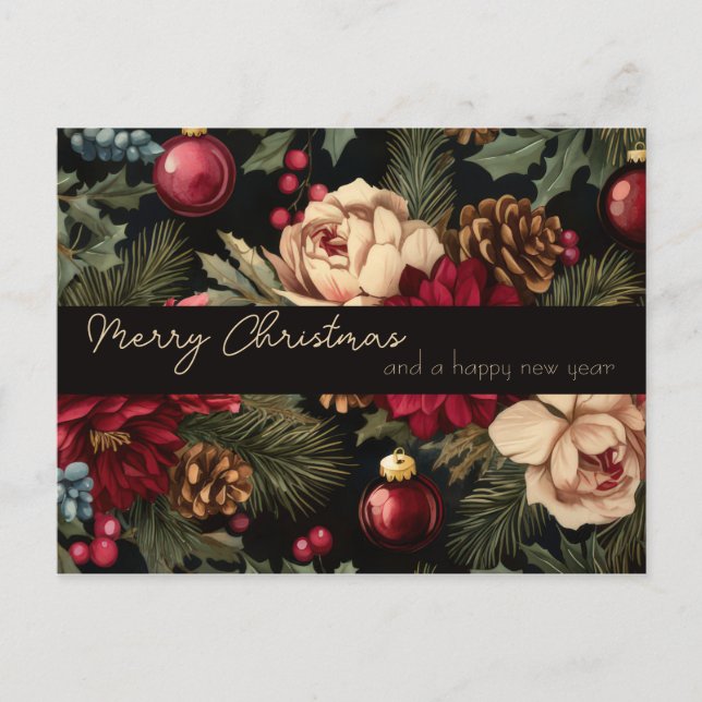 Carte Postale Festive and elegant Christmas Greeting Postcard (Devant)