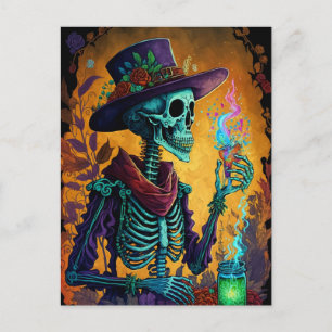 Carte Postale Festive Calavera ! - Art du squelette mexicain