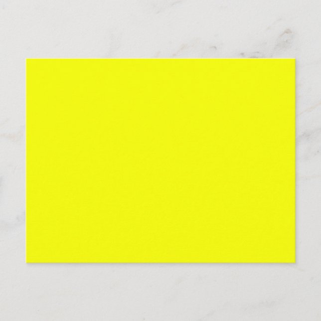 Carte Postale Festive Citron Jaune Couleur Personnaliser Ceci! (Devant)