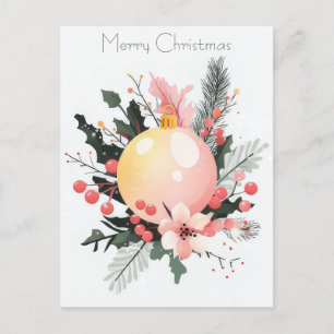 Carte postale Festive et élégante de Noël