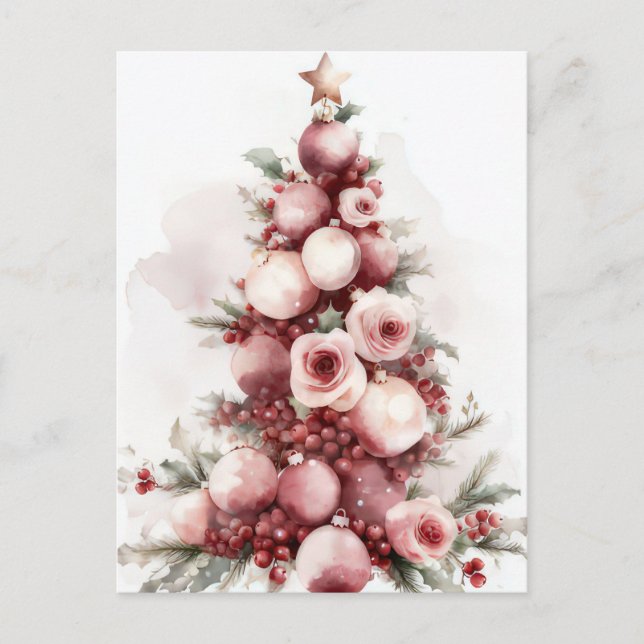Carte postale Festive et élégante de Noël (Devant)