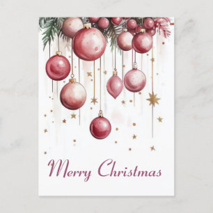 Carte postale Festive et élégante de Noël
