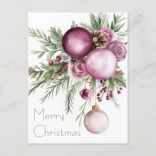 Carte postale Festive et élégante de Noël