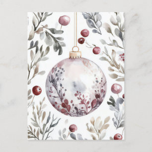 Carte postale Festive et élégante de Noël