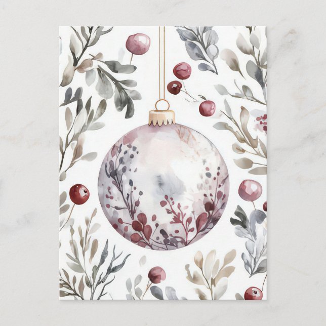 Carte postale Festive et élégante de Noël (Devant)
