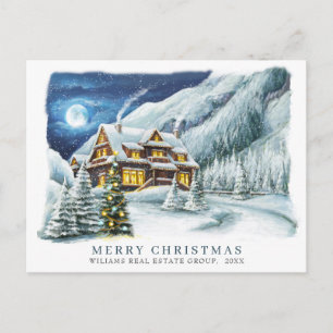 Carte Postale Festive Pays Maison de vacances Noël Entreprise