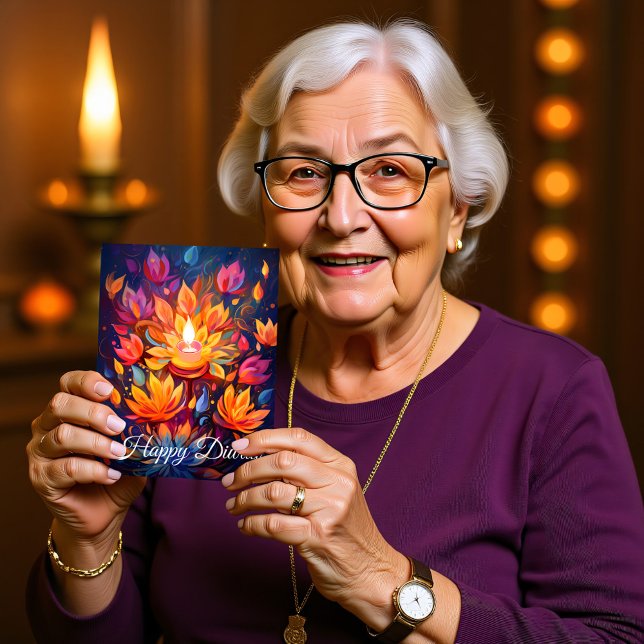 Carte Postale Festive radieuse (Radiant Festive Blooms Postcard)