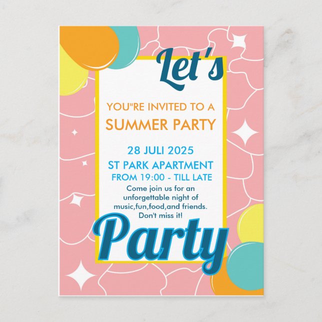 Carte Postale fête (Devant)