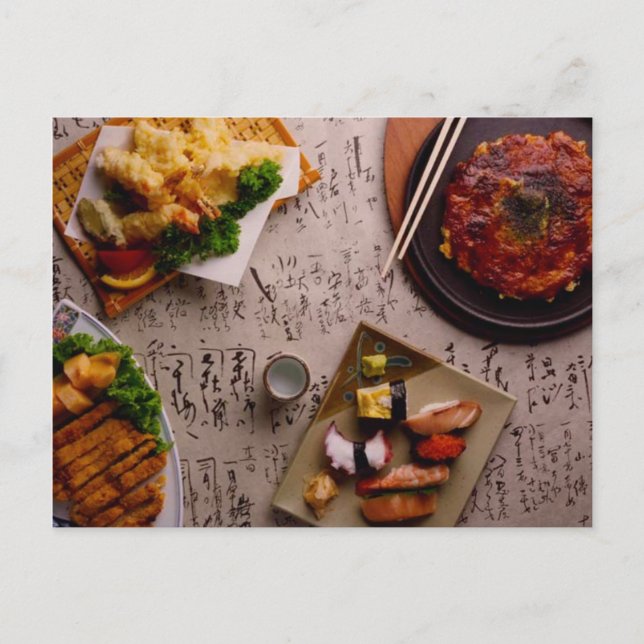 CARTE POSTALE FÊTE ALIMENTAIRE JAPONAISE (Devant)