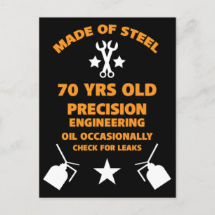 Carte Postale Fête d'anniversaire 70 ans de septuagénaire 