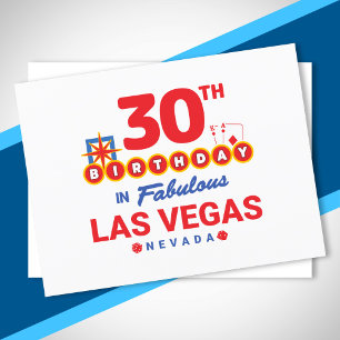 Carte Postale Fête d'anniversaire à Las Vegas - 30 ans à Vegas