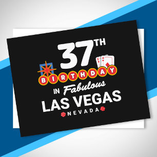Carte Postale Fête d'anniversaire à Las Vegas - 37e anniversaire