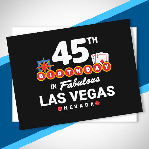 Carte Postale Fête d'anniversaire à Las Vegas - 45e anniversaire