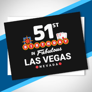 Carte Postale Fête d'anniversaire à Las Vegas - 51e anniversaire