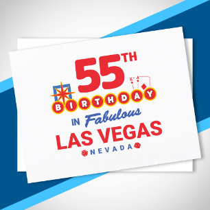 Carte Postale Fête d'anniversaire à Las Vegas - 55e anniversaire