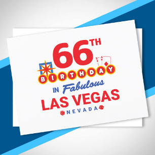 Carte Postale Fête d'anniversaire à Las Vegas - 66e anniversaire