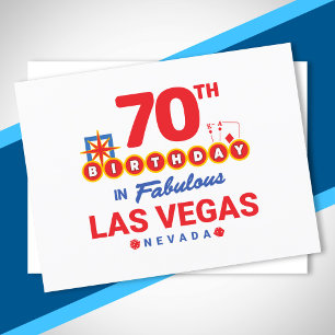 Carte Postale Fête d'anniversaire à Las Vegas - 70 ans à Vegas