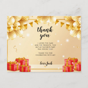 Carte Postale Fête d'anniversaire Camion de pompiers rouge