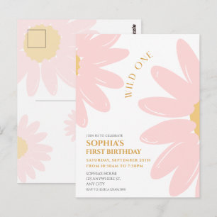 Carte Postale Fête d'anniversaire Daisy Bohmian Wild One 1er Ann