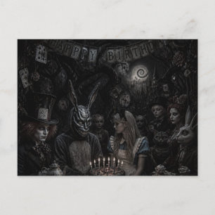 Carte Postale Fête d'anniversaire d'Alice Dark Fantasy
