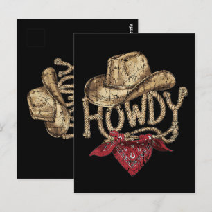 Carte Postale Fête d'anniversaire de cow-boy occidental