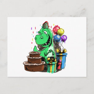 Carte Postale Fête d'anniversaire de dinosaure pour un mignon Ty