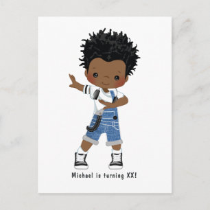 Carte Postale Fête d'anniversaire de garçon de danse hip hop rap