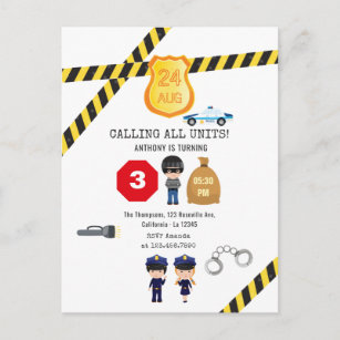 Cartes Postales Anniversaire Policier Originales Zazzle Fr