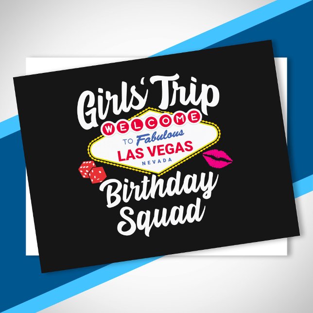 Carte Postale Fête d'anniversaire de Las Vegas - Escouade d'Anni (Créateur téléchargé)