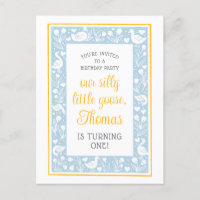 Fête d'anniversaire de l'oie drôle de campagne mig