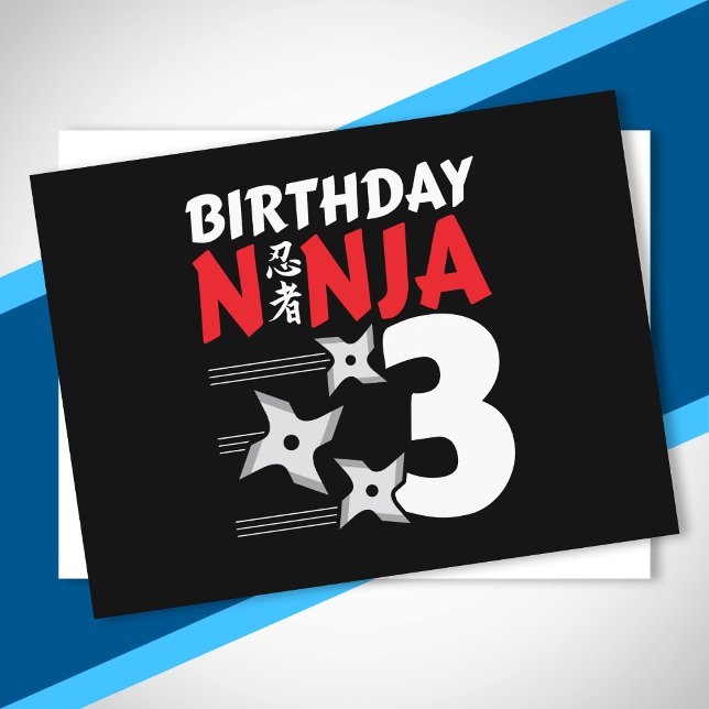 Carte Postale Fête d'anniversaire de Ninja - Ninja d'anniversair (Créateur téléchargé)