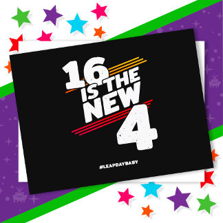 Carte Postale Fête d'anniversaire du 16e jour intercalaire Nouve