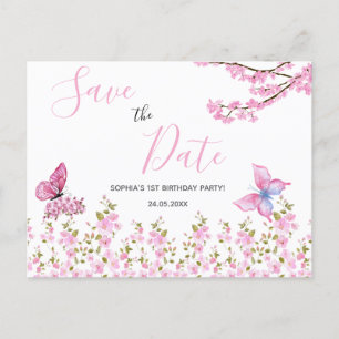 Carte Postale Fête d'anniversaire florale élégante