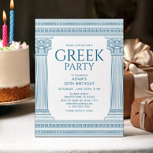 Carte Postale Fête d'anniversaire grecque