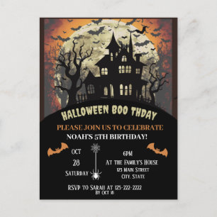 Carte Postale fête d'anniversaire Halloween