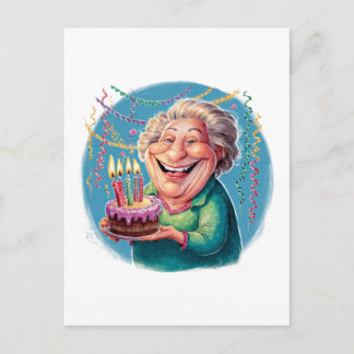 Carte Postale Fête d'anniversaire humoristique de Nana