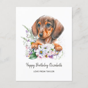 Carte Postale Fête d'anniversaire personnalisée pour maman de ch
