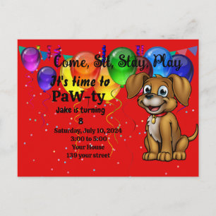 Carte Postale Fête d'anniversaire pour animaux de compagnie