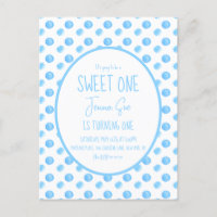 Fête d'anniversaire premier avec points à l'aquare